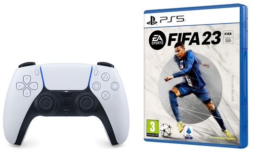 Sony Interactive Entertainment DualSense + FIFA 23 Черный, Белый Bluetooth Геймпад Аналоговый/цифровой PlayStation 5
