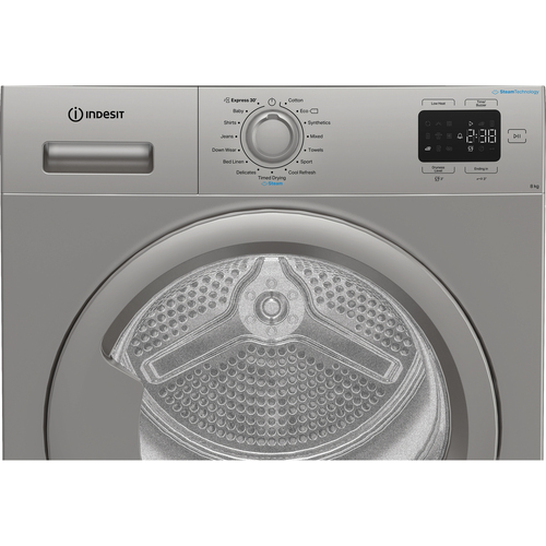 Indesit CYSD82DSSUK 8kg Heat Pump Condenser Dryer in Silver A Rated St - image 6