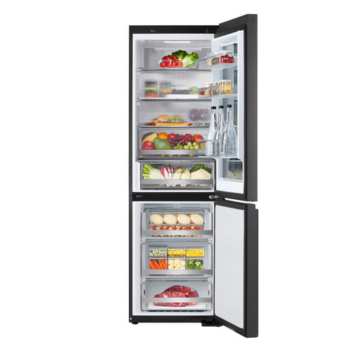 LG GBG7190CEV 60cm Instaview Frost Free Fridge Freezer - Black Steel - image 3