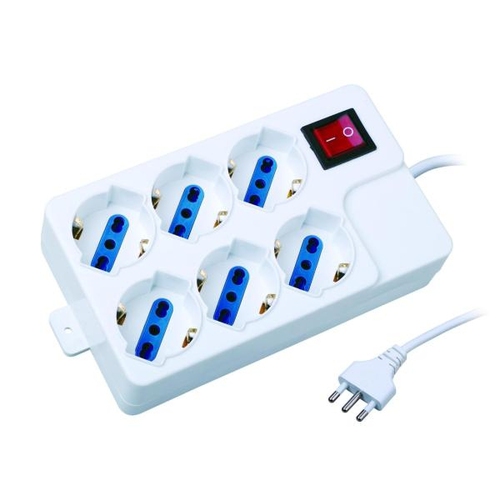 Nilox MULTIPRESA 6P. BIPASSO BIANCO