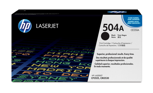 TONER ORIGINAL HP LASERJET 504A NEGRO CE250A - CE250A