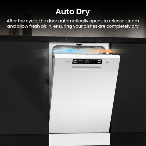 Hisense HS523C15WUK Slimline Freestanding Dishwasher - White – image 5