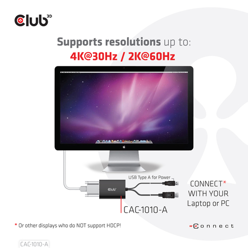 Club 3D DisplayPort to Dual Link DVI-D HDCP OFF version Active Adapter for Apple Cinema Displays, afbeelding 5