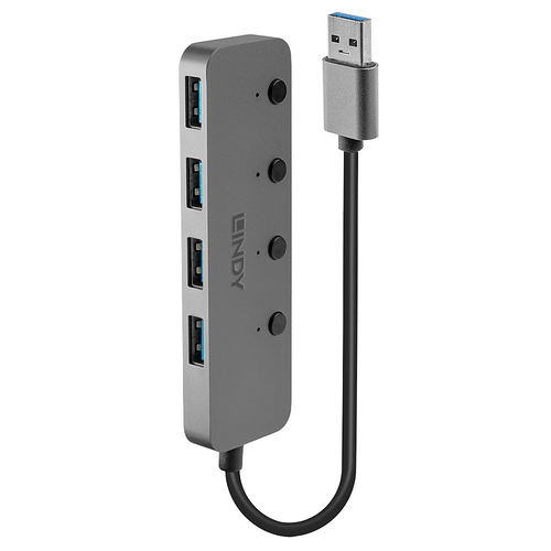 Lindy 4 Port USB 3.0 Hub with On/Off Switches - image 1