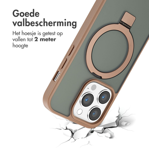 Accezz Ring Stand Backcover met MagSafe iPhone 14 Pro Max - Brown, afbeelding 4
