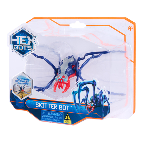 Spin Master HEX BOTS Skitter Bot Spider, Robotic Kids Toys with Insect-Like Movement for Indoor/Outdoor Play, Robot Toys for Boys & Girls Ages 4 & Up, Red – image 7