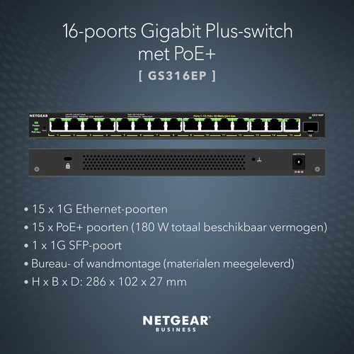 Netgear GS316EP switch, afbeelding 7