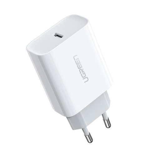 Cargador USB-C de 20W 1 USB-C de Carga Rápida QC40 PD30 PPS BC12 Carga Inteligente Chip PWM Múltiple Protección Mayor Eficiencia Energética Tamaño Compacto Carcasa Ignifuga Color Blanco 60449 - 60449