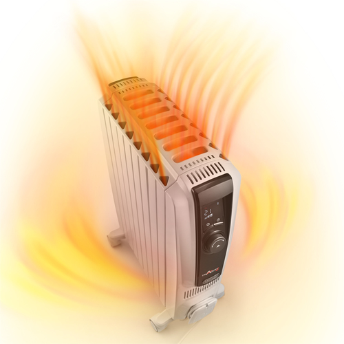 TRDX41025E Dragon 4 Digital Oil Filled Radiator, 2500W, White - Delonghi - image 2