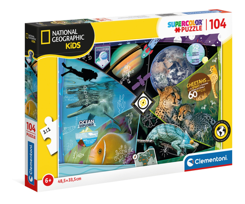Clementoni National Geographic Kids - Explorers in training Dėlionė 104 vnt Lavinimas