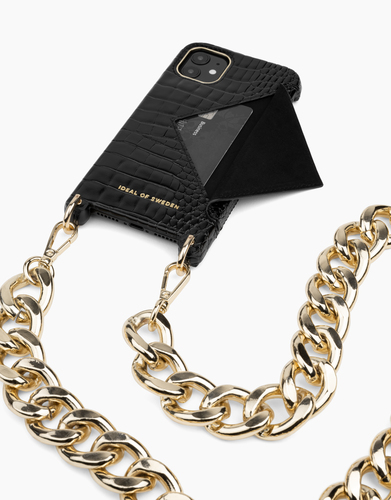 iDeal of Sweden Necklace Case iPhone 11/XR Neo Noir Croco – image 1