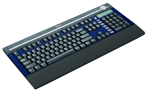 Trust KB-1600 keyboard USB Turkish Black, Blue