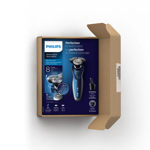 Philips SHAVER Series 8000 S8950/90 men's shaver Rotation shaver Black, Blue, Grey – image 4