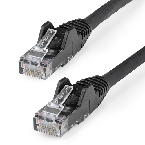 N6LPATCH50CMBK CABLE ETHERNET CAT 6 DE 50 CM - LSZH - CABLE DE RED PATCH CAT6 UTP RJ45 POE DE 100W 10 GBE SIN ENGANCHES NEGRO ETL - STARTECHCOM MOD N6LPATCH50CMBK N6LPATCH50CMBK