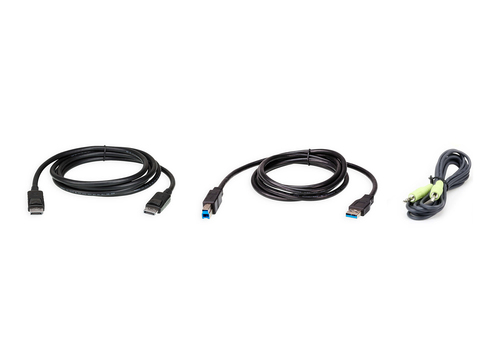 CABLE KIT - USB TYPE A,DISPLAYPORT LEFT CONNECTOR - MALE LEFT GENDER - DISPLAYPO