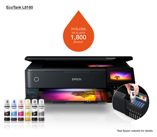 Specs Epson EcoTank L8180 Inkjet A3+ 5760 x 1440 DPI 32 ppm Wi-Fi  Multifunctionals (C11CJ21402)