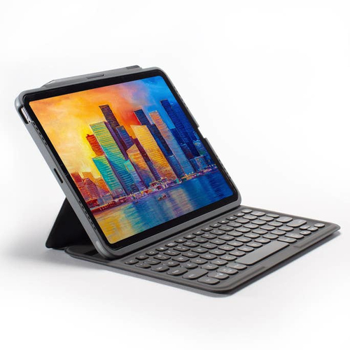 ZAGG Pro Keys - Caja de teclado y folio - retroiluminación - Bluetooth - QWERTY - EE UU - para Apple 109-inch iPad Air 4ª generación 5ª generación - 103406884