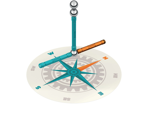 GEOMAG Mechanics Motion Magnetic Compass Constructiespeelgoed, afbeelding 4