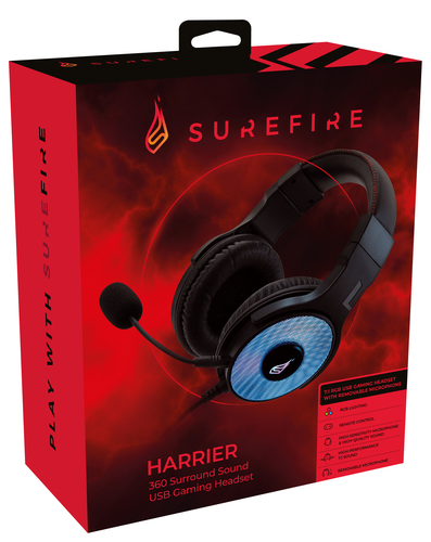 SureFire Harrier 360. Product type: Headset, Wearing style: Head-band, Recommended usage: Gaming. Connectivity technology: