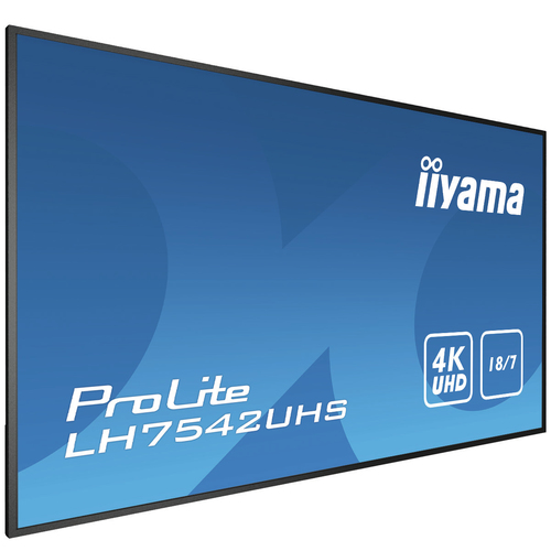 iiyama ProLite LH7542UHS-B3 189,2 cm (74,5 Zoll) Digital-Signage-Display - Cortex A73 - 3 GB - 3840 x 2160 - 500 cd/m² - 2