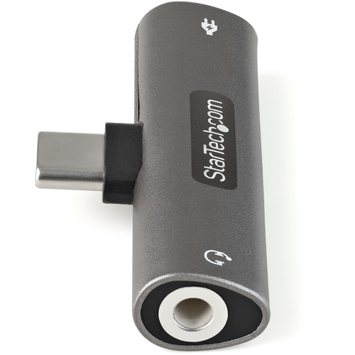 StarTech.com USB-C Audio & Oplaadadapter - USB-C Audio Adapter met 3.5mm TRRS KoptelefoonHeadset Jack en 60W USB Type-C Power Delivery Pass-through, afbeelding 3