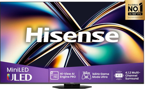 Hisense 55U8Q 139,7 cm (55") 4K Ultra HD Smart TV Wi-Fi Черный 700 cd/m²