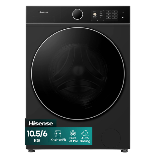 Hisense 5i KitchenFit Series WD5I1045BBQ WiFi-enabled 10.5 kg Washer Dryer - Black - image 2