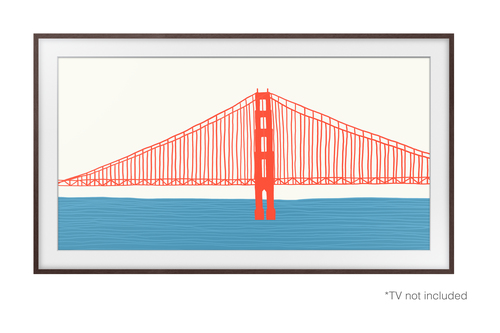 Samsung The Frame lijst 55 inch Walnoot, afbeelding 2
