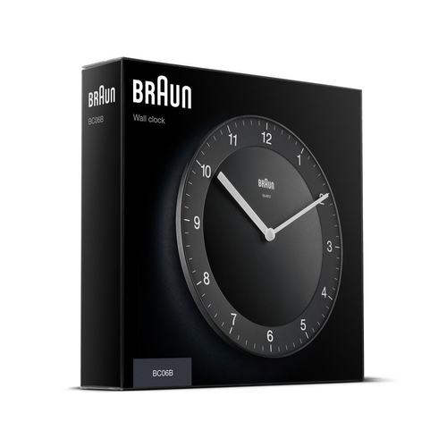 Braun BC 06 B Quarzwanduhr analog schwarz Reloj de cuarzo Círculo Negro