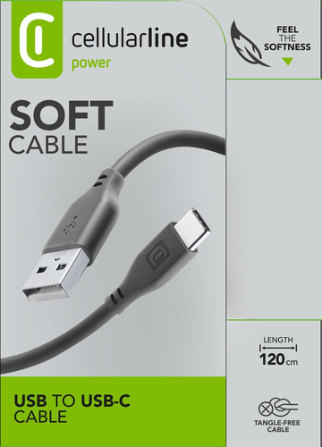 Cellularline 8018080431425 USB кабель 1,2 m USB A Черный