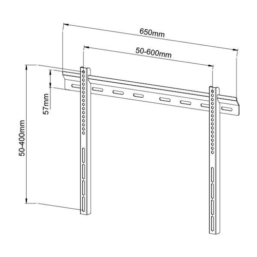 Techly wall mount Ultra Slim voor LCD/LED TV 40-65" zwart, afbeelding 5