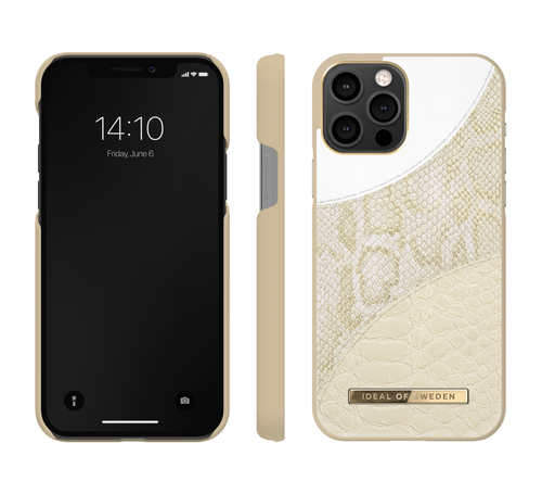 iDeal of Sweden Atelier Case iPhone 12/12P Cream Gold Snake – image 2