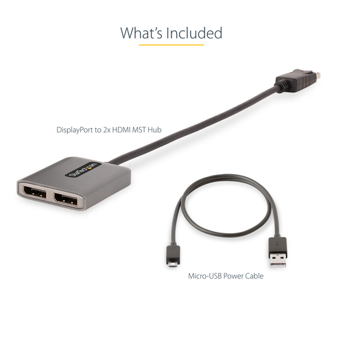 StarTech.com Videoadapter DisplayPort / HDMI Grå – billede 7