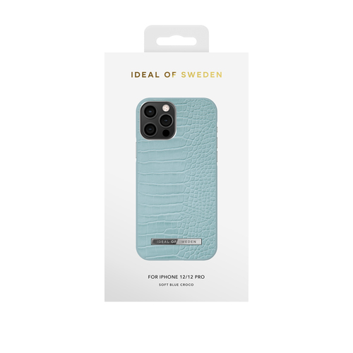 iDeal of Sweden Atelier Case iPhone 12/12P Soft Blue Croco – image 1