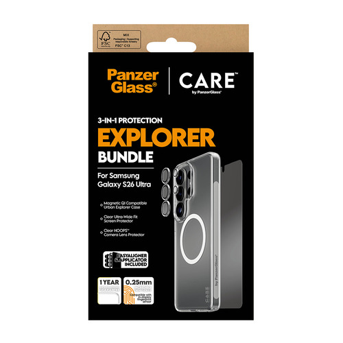 PANZERGLASS - CARE by 3-in-1 Galaxy S Ultra 2026 CR46018 Screenprotector (glas) Samsung Galaxy S26 Ultra 1 stuk(s) – Foto 4 van 7