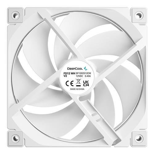 DeepCool FD12 WH V2 Computer behuizing Ventilator 12 cm Wit 1 stuk(s), afbeelding 3