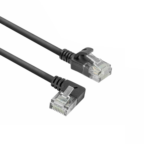 CAT6A U/UTP SLIM L-ANG BK 5.0M. 1 stk