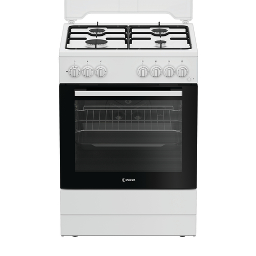 Indesit I6G3PMW Freestanding cooker Electric Gas White