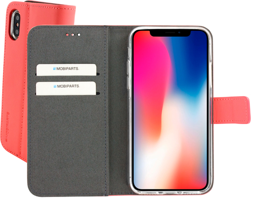 Mobiparts Premium Wallet TPU Case Apple iPhone X, iPhone XS Peach Pink