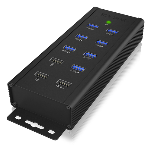 ICY BOX 7-Port - USB 30 USB-Hubs - USB 32 - 7 - Schwarz – Foto 4 von 11