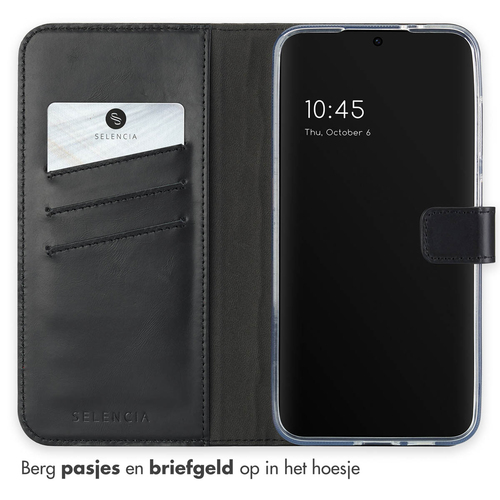 Selencia Echt Lederen Bookcase Samsung Galaxy S24 FE - Zwart, afbeelding 2