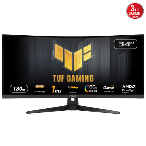 Asus Tuf VG34VQ3B Wide Quad HD 34" Curved LED Gaming Monitor - Black - image 1