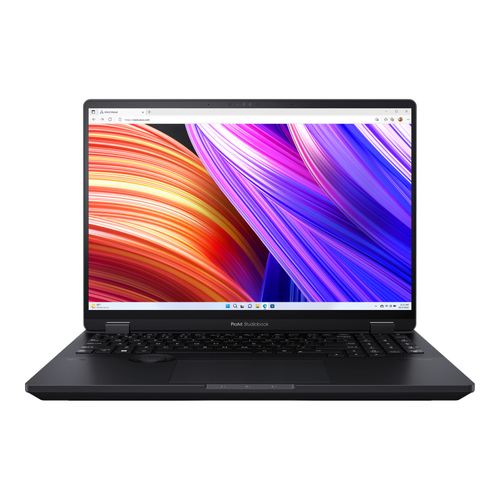 ASUS ProArt StudioBook 16 OLED H7604JI-XS91T-CA Intel® Core™ i9 i9-13980HX Ноутбук 40,6 cm (16") Сенсорный экран 3.2K 32 GB DDR5-SDRAM 1 TB Твердотельный накопитель (SSD) NVIDIA GeForce RTX 4070 Wi-Fi 6E (802.11ax) Windows 11 Pro Черный