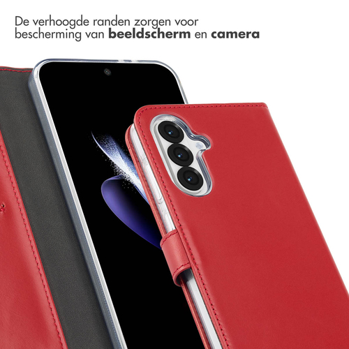 Selencia Echt Lederen Bookcase Samsung Galaxy A56 - Rood, afbeelding 4