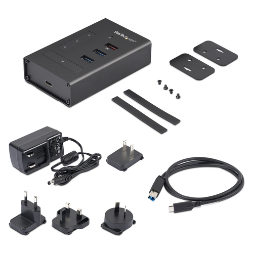 StarTech.com 4 Port USB C Hub - USB Type-C to 1x USB-C/3x USB-A - Commercial Metal USB 3.0 Hub - SuperSpeed USB 3.2 Gen 1 (5Gbps) - Self Powered - BC1.2 Fast Ch – image 8