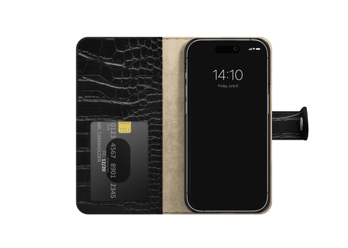 iDeal of Sweden Magnet Wallet+ iPhone 15 Pro Black Croco – image 3