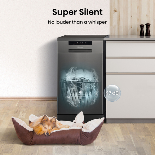 Hisense HS523E15BUK Slimline Dishwasher - Black - E Rated, Black - image 6