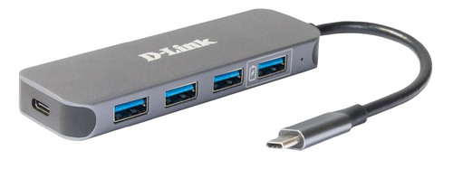 D-Link DUB-2340 хаб-разветвитель USB Type-C 5000 Мбит/с Серый