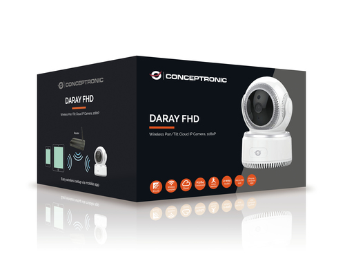 Conceptronic DARAY FHD Wireless Pan/Tilt Cloud IP Camera, 1080P – image 4