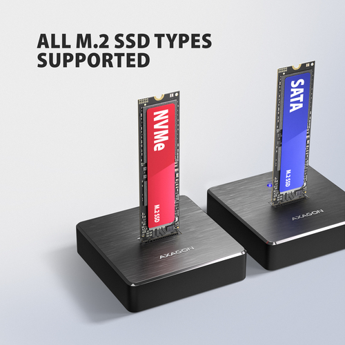Axagon ADSA-M2C11 USB-C 10Gbps M.2 NVMe & SATA SSD Docking Station – image 4